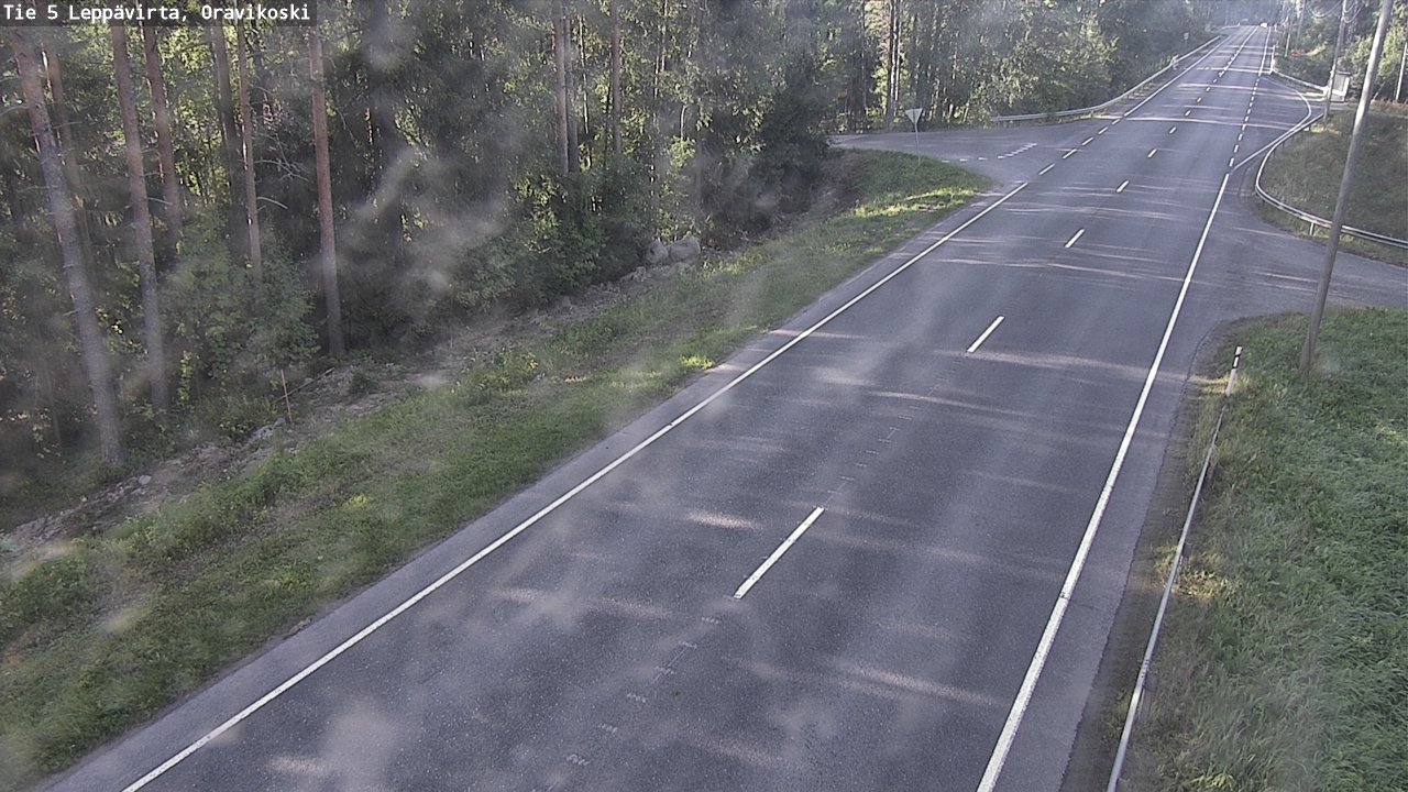Weather Camera Image Road 5 Leppävirta, Oravikoski, Leppävirta, Pohjois-Savo