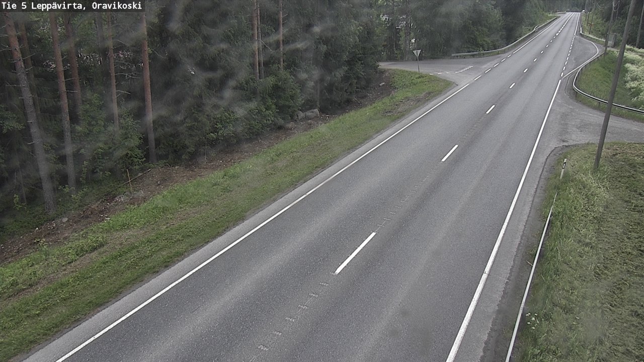 Weather Camera Image Väg 5 Leppävirta, Oravikoski, Leppävirta, Pohjois-Savo