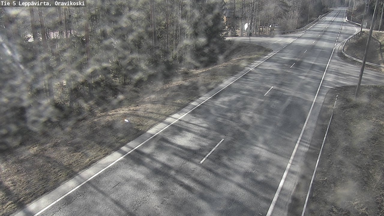 Weather Camera Image Väg 5 Leppävirta, Oravikoski, Leppävirta, Pohjois-Savo