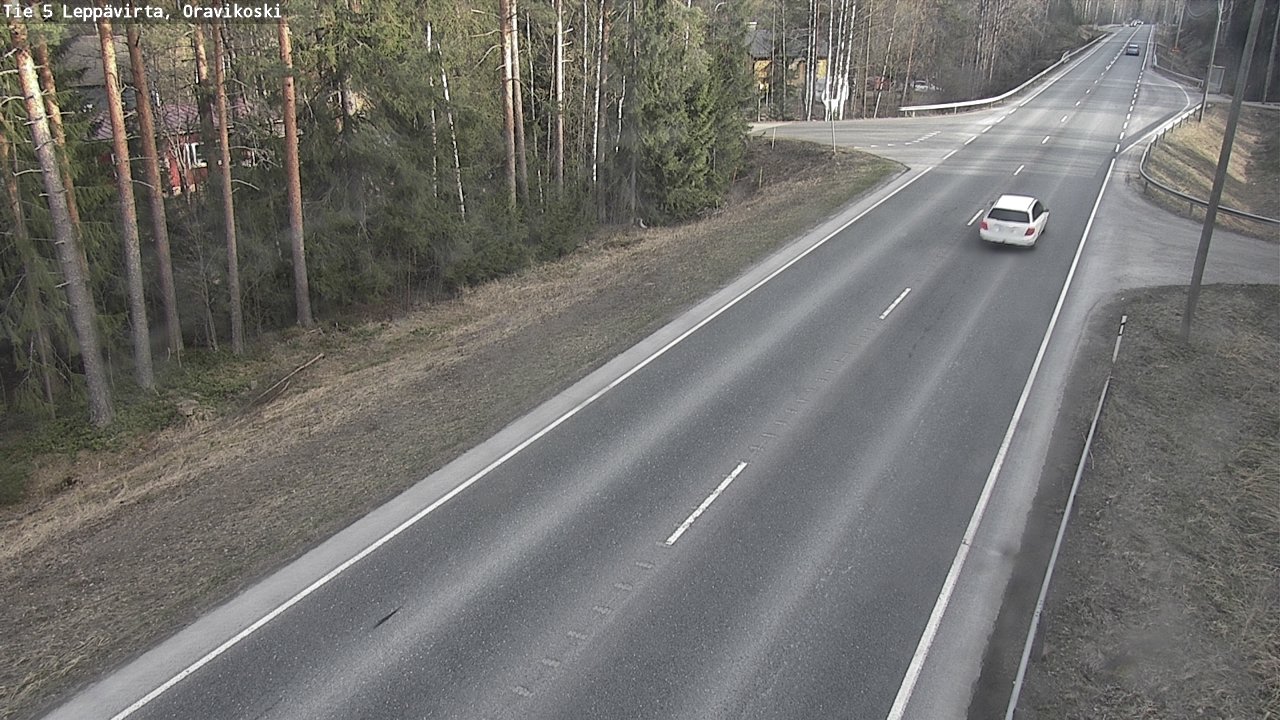 Weather Camera Image Väg 5 Leppävirta, Oravikoski, Leppävirta, Pohjois-Savo