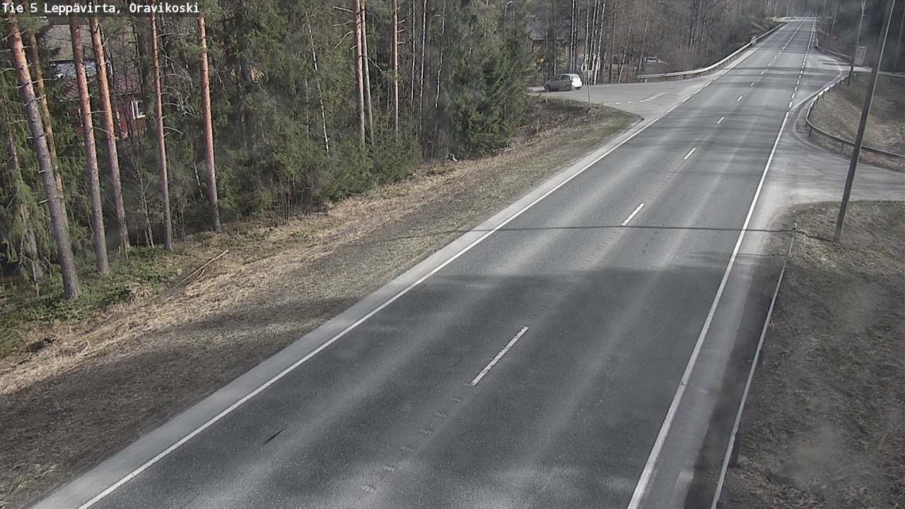 Weather Camera Image Väg 5 Leppävirta, Oravikoski, Leppävirta, Pohjois-Savo
