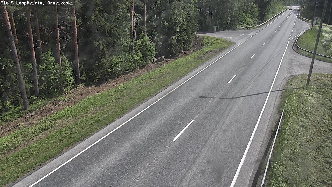 Weather Camera Image Väg 5 Leppävirta, Oravikoski, Leppävirta, Pohjois-Savo