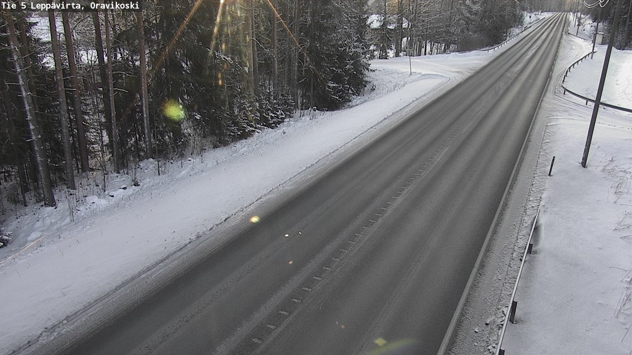 Weather Camera Image Väg 5 Leppävirta, Oravikoski, Leppävirta, Pohjois-Savo