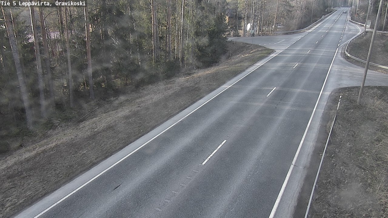 Weather Camera Image Road 5 Leppävirta, Oravikoski, Leppävirta, Pohjois-Savo