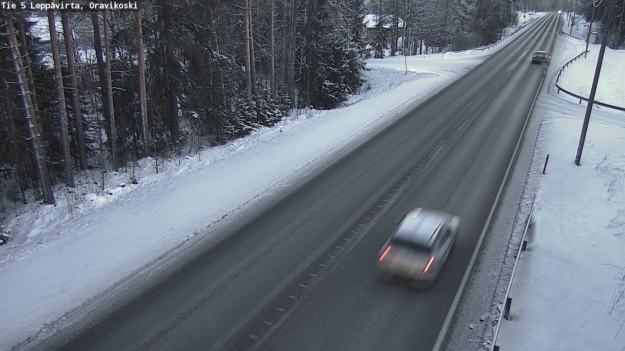 Weather Camera Image Väg 5 Leppävirta, Oravikoski, Leppävirta, Pohjois-Savo