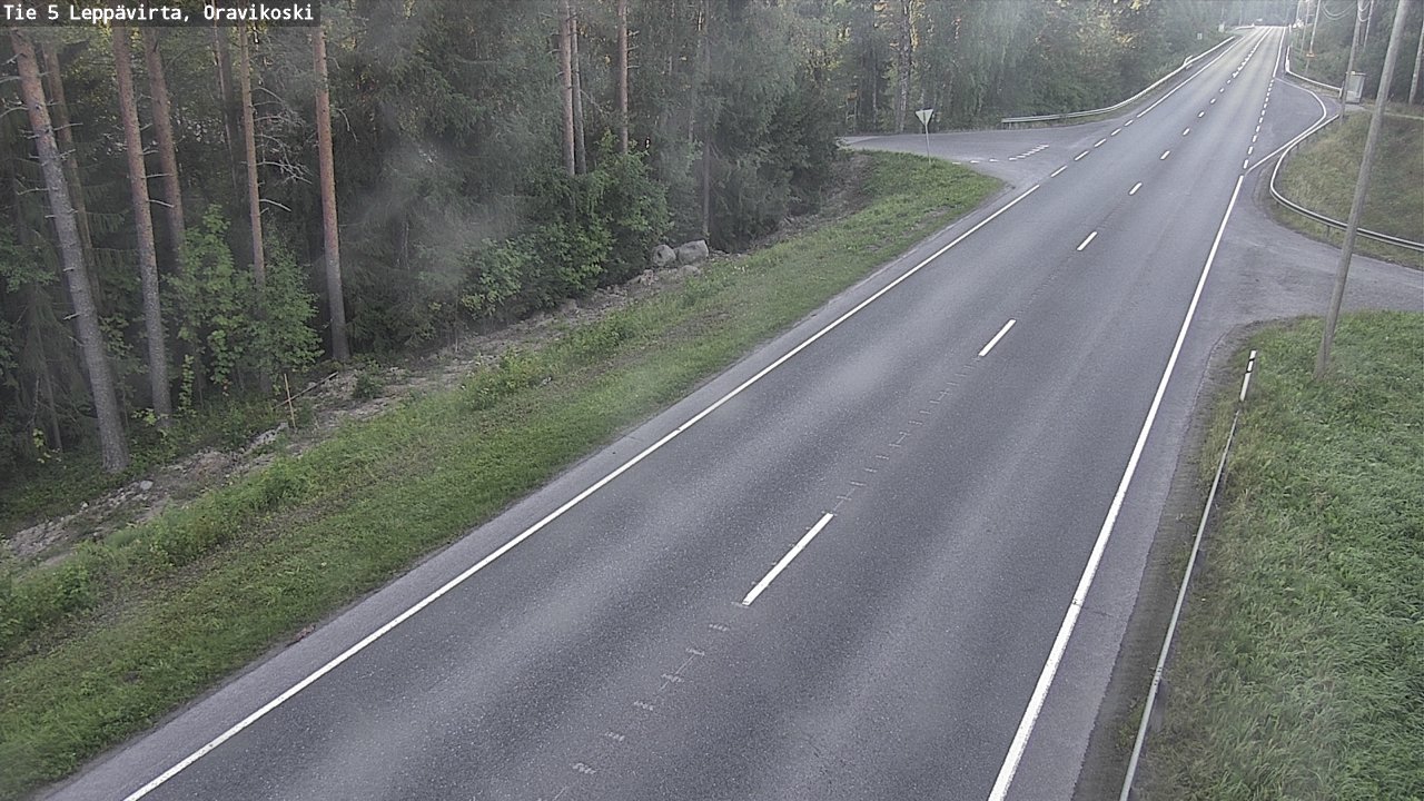 Weather Camera Image Road 5 Leppävirta, Oravikoski, Leppävirta, Pohjois-Savo