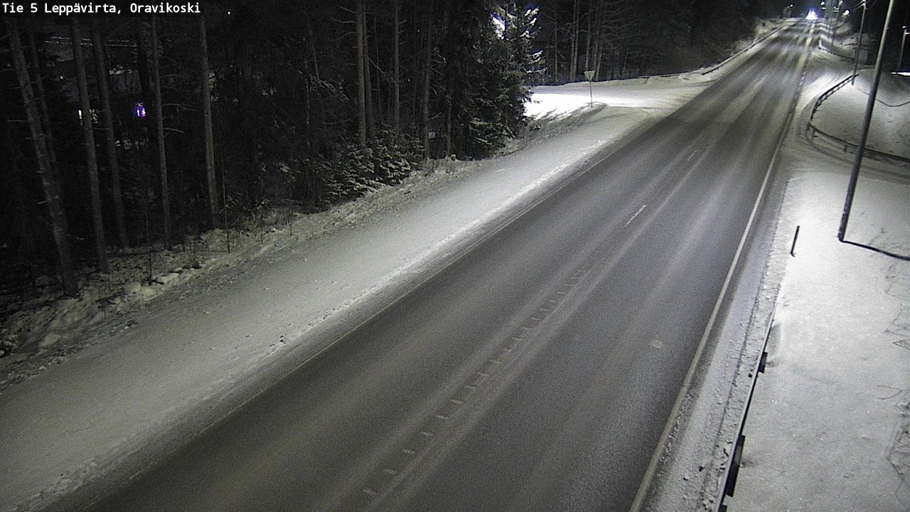 Weather Camera Image Väg 5 Leppävirta, Oravikoski, Leppävirta, Pohjois-Savo