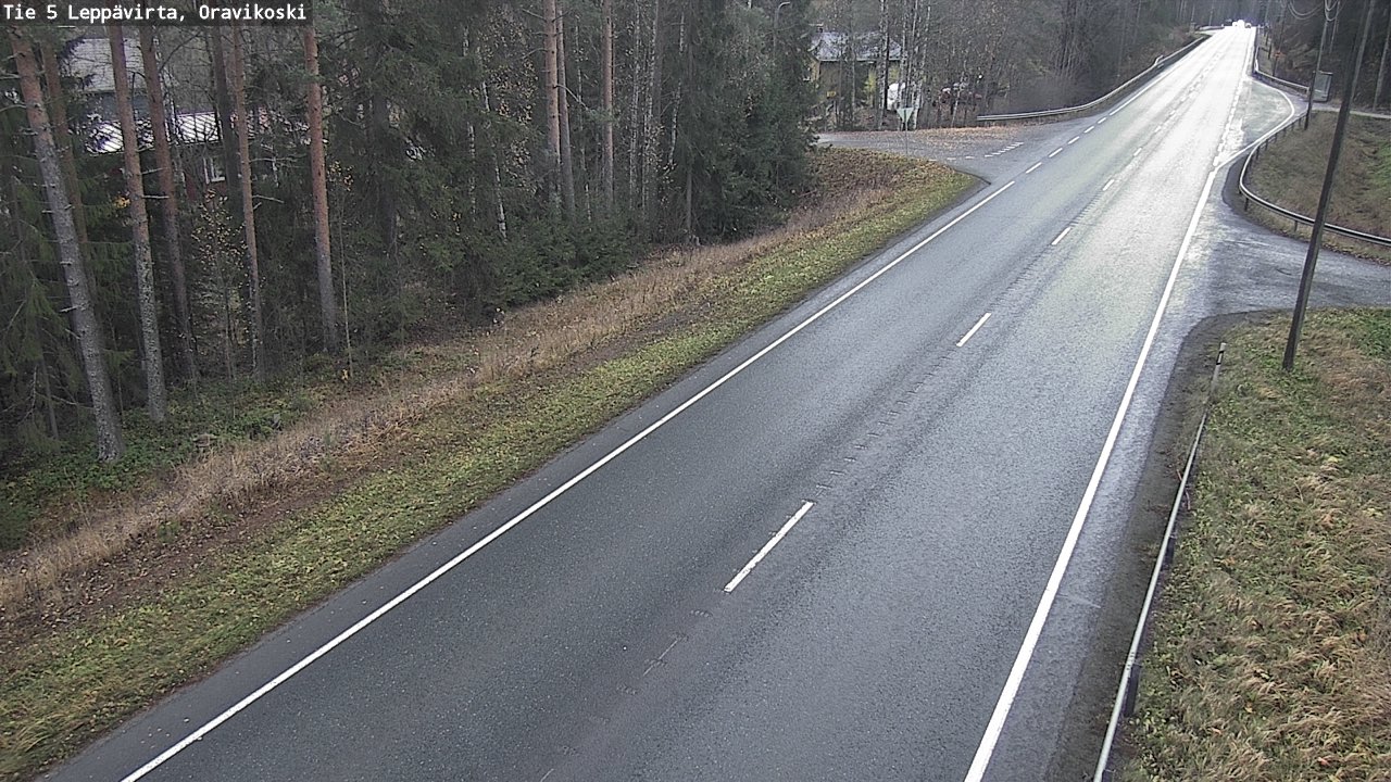 Weather Camera Image Väg 5 Leppävirta, Oravikoski, Leppävirta, Pohjois-Savo