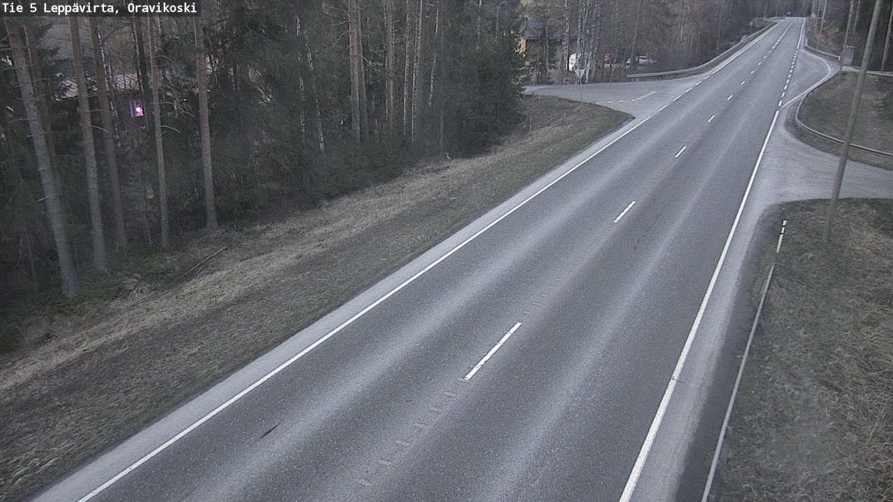 Weather Camera Image Väg 5 Leppävirta, Oravikoski, Leppävirta, Pohjois-Savo
