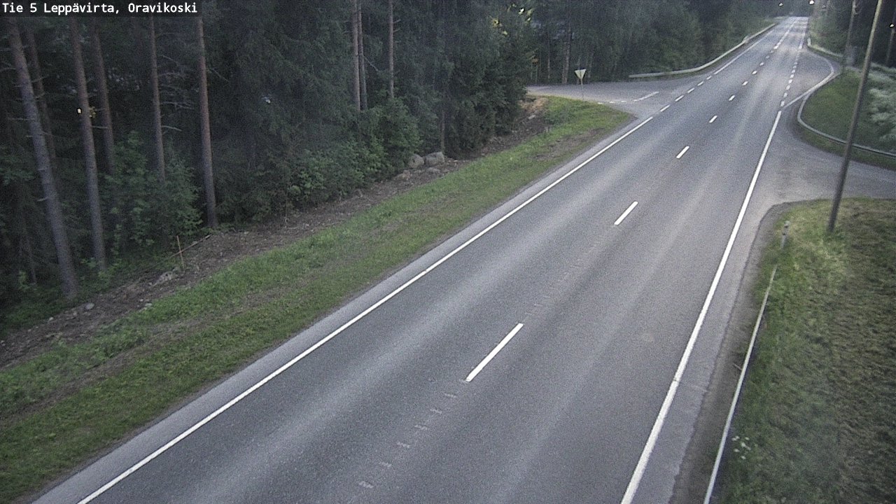 Weather Camera Image Väg 5 Leppävirta, Oravikoski, Leppävirta, Pohjois-Savo