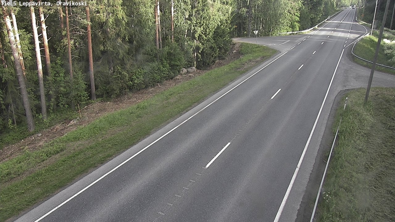 Weather Camera Image Väg 5 Leppävirta, Oravikoski, Leppävirta, Pohjois-Savo