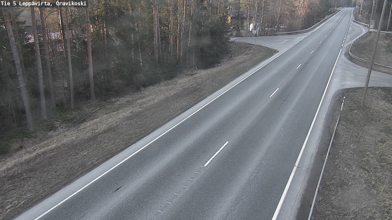 Weather Camera Image Väg 5 Leppävirta, Oravikoski, Leppävirta, Pohjois-Savo