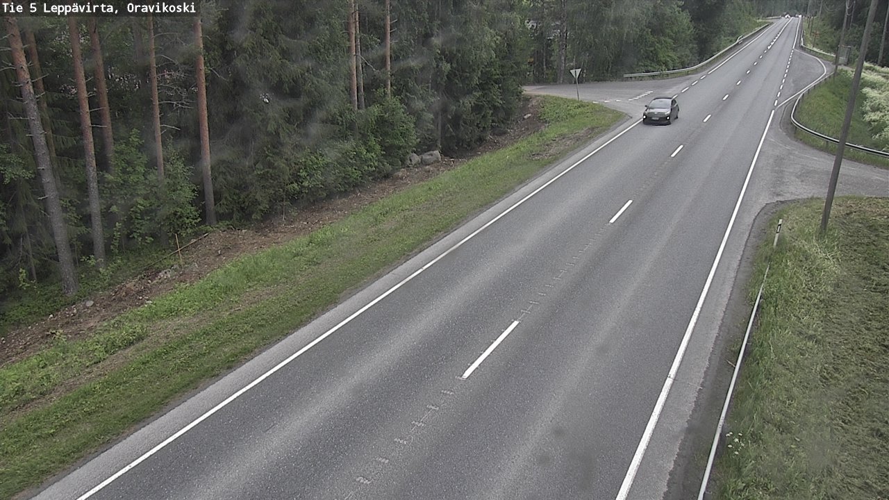 Weather Camera Image Väg 5 Leppävirta, Oravikoski, Leppävirta, Pohjois-Savo