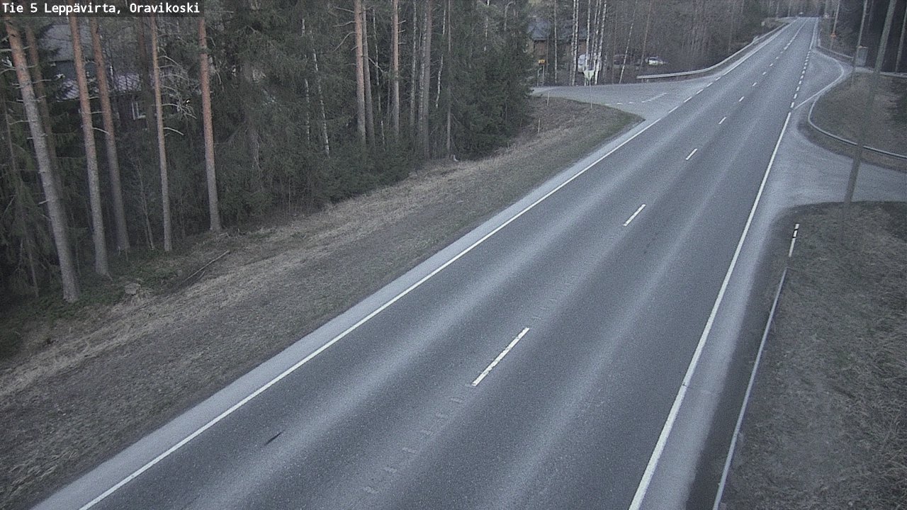 Weather Camera Image Väg 5 Leppävirta, Oravikoski, Leppävirta, Pohjois-Savo