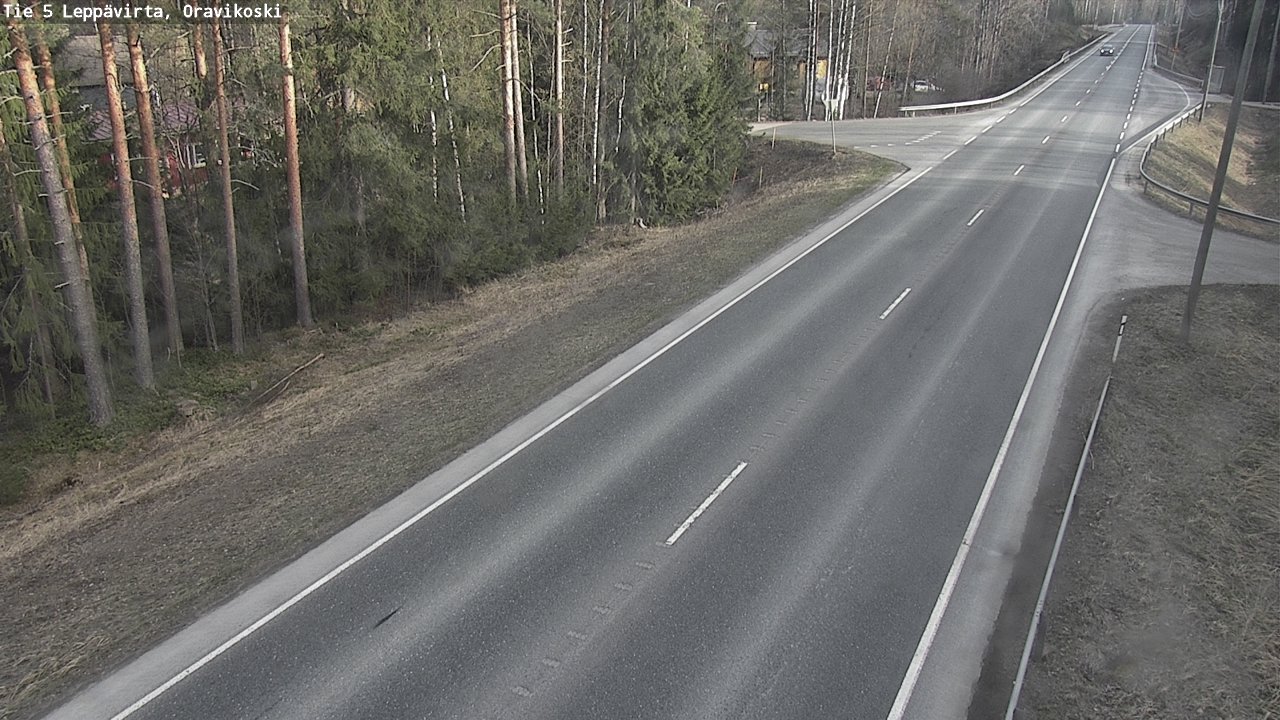 Weather Camera Image Väg 5 Leppävirta, Oravikoski, Leppävirta, Pohjois-Savo