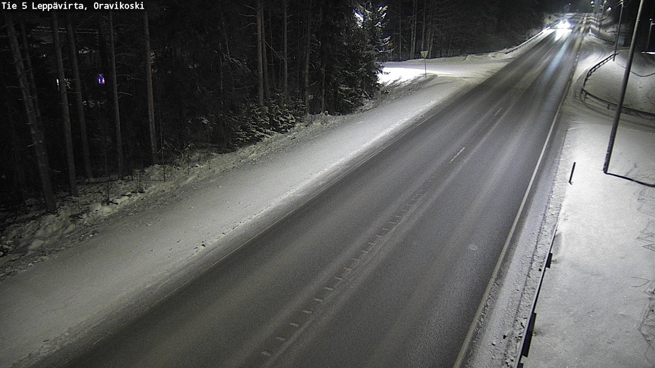 Weather Camera Image Väg 5 Leppävirta, Oravikoski, Leppävirta, Pohjois-Savo