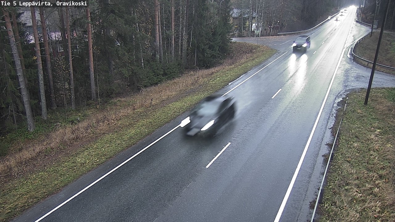 Weather Camera Image Väg 5 Leppävirta, Oravikoski, Leppävirta, Pohjois-Savo