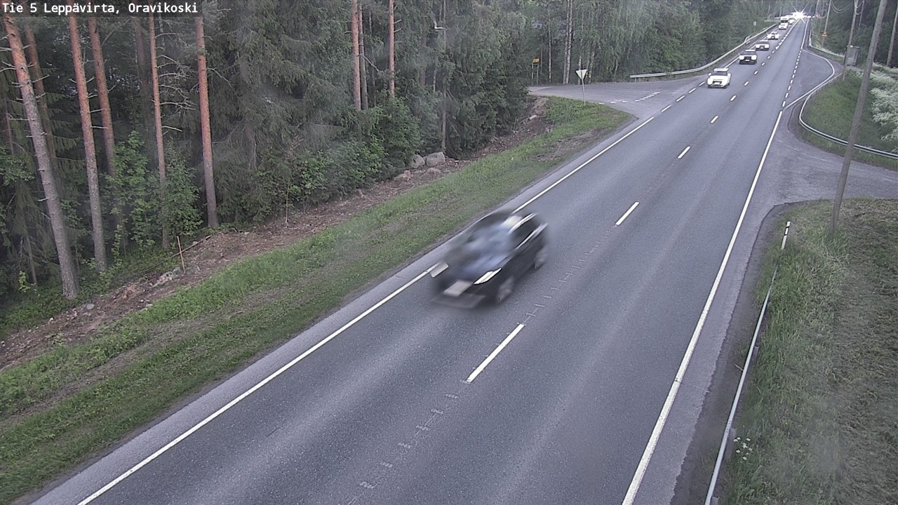 Weather Camera Image Väg 5 Leppävirta, Oravikoski, Leppävirta, Pohjois-Savo