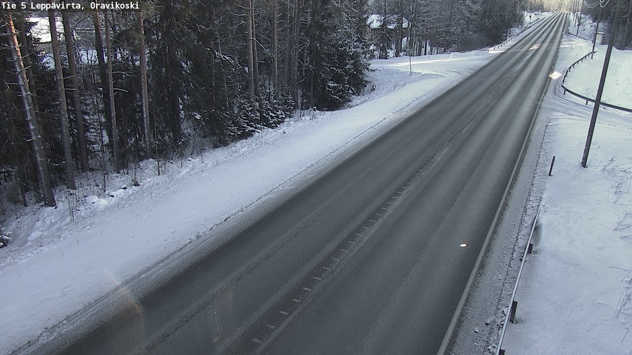 Weather Camera Image Väg 5 Leppävirta, Oravikoski, Leppävirta, Pohjois-Savo
