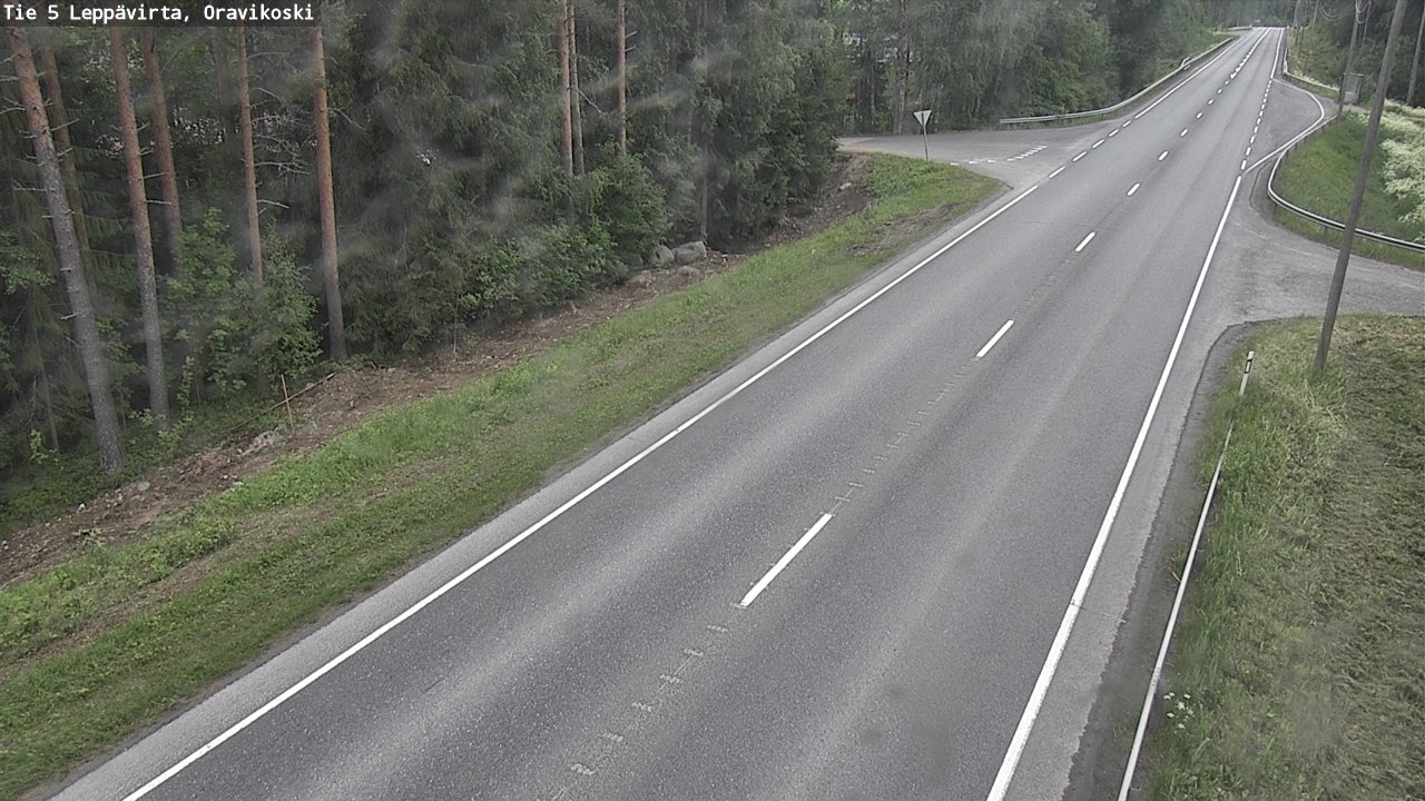 Weather Camera Image Väg 5 Leppävirta, Oravikoski, Leppävirta, Pohjois-Savo
