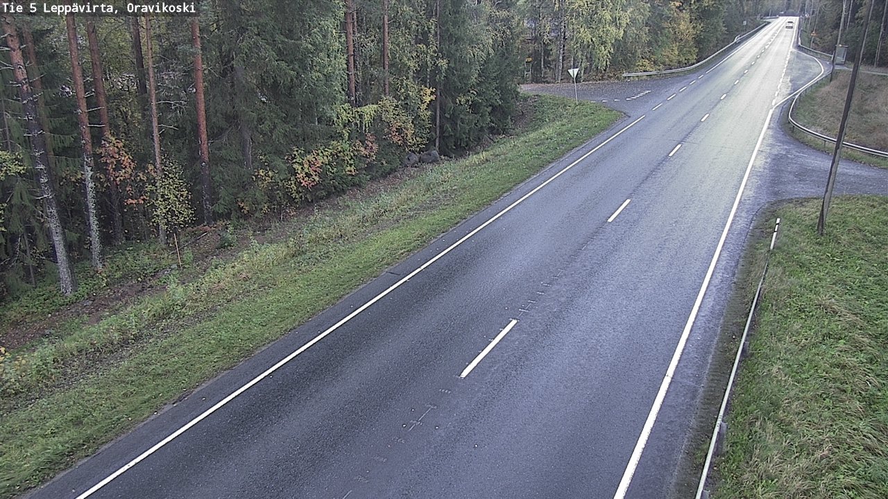 Weather Camera Image Road 5 Leppävirta, Oravikoski, Leppävirta, Pohjois-Savo