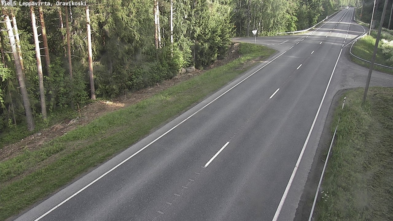 Weather Camera Image Väg 5 Leppävirta, Oravikoski, Leppävirta, Pohjois-Savo