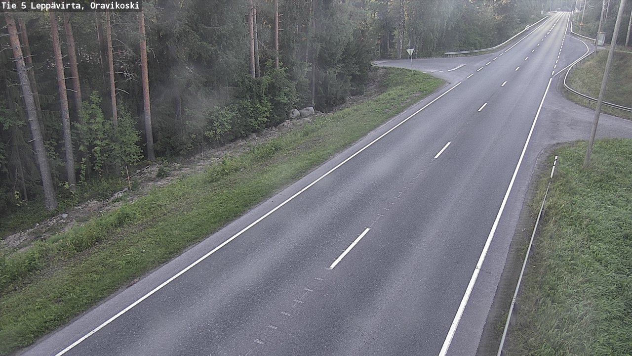 Weather Camera Image Road 5 Leppävirta, Oravikoski, Leppävirta, Pohjois-Savo