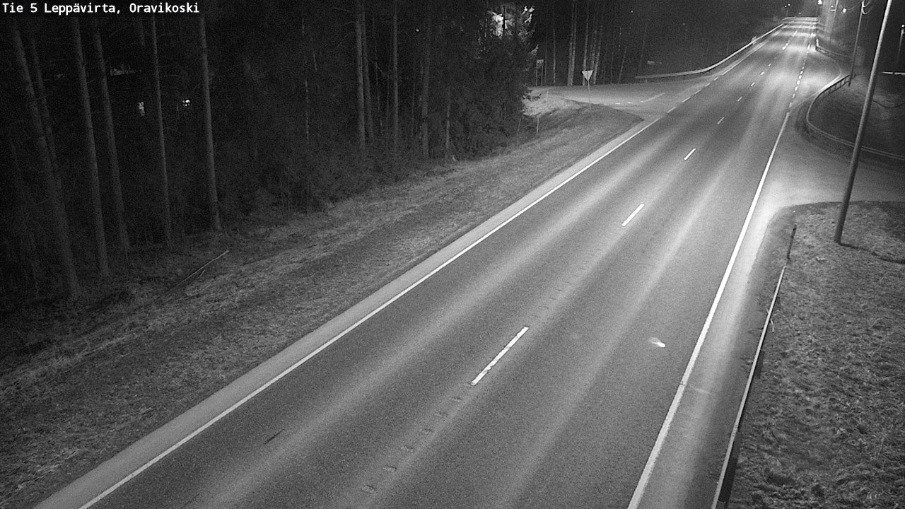 Weather Camera Image Väg 5 Leppävirta, Oravikoski, Leppävirta, Pohjois-Savo