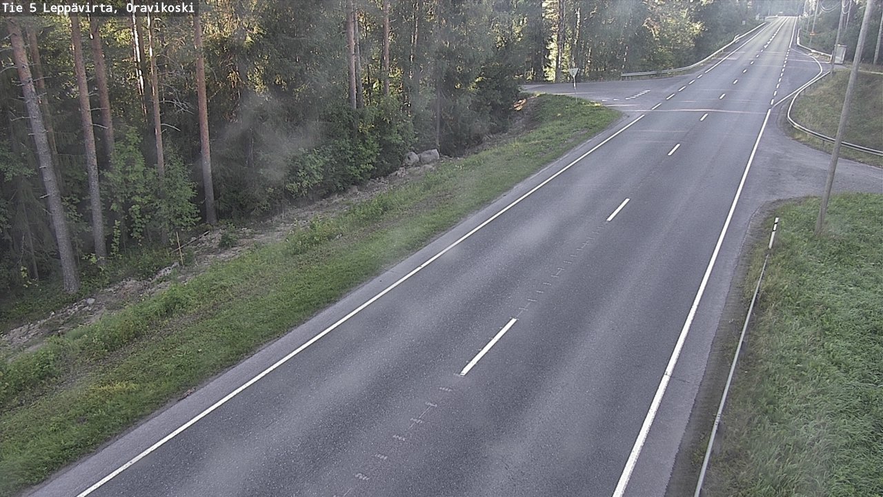 Weather Camera Image Road 5 Leppävirta, Oravikoski, Leppävirta, Pohjois-Savo
