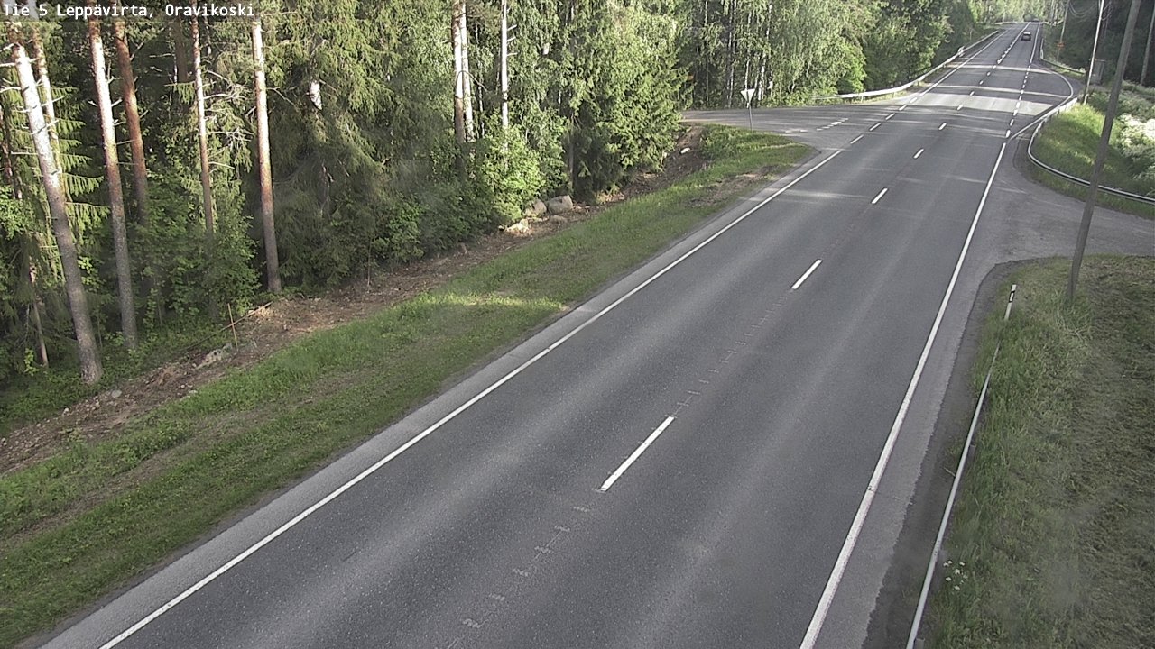 Weather Camera Image Väg 5 Leppävirta, Oravikoski, Leppävirta, Pohjois-Savo