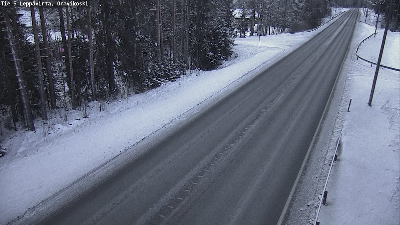 Weather Camera Image Väg 5 Leppävirta, Oravikoski, Leppävirta, Pohjois-Savo