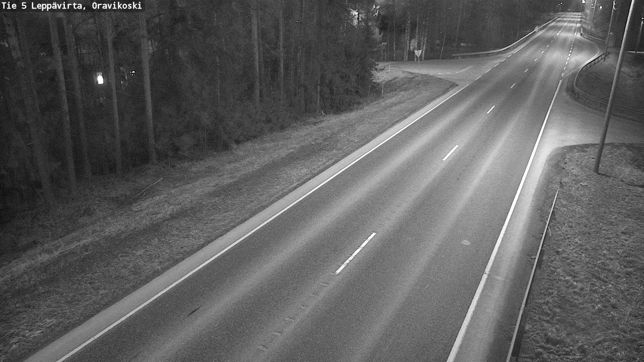 Weather Camera Image Väg 5 Leppävirta, Oravikoski, Leppävirta, Pohjois-Savo