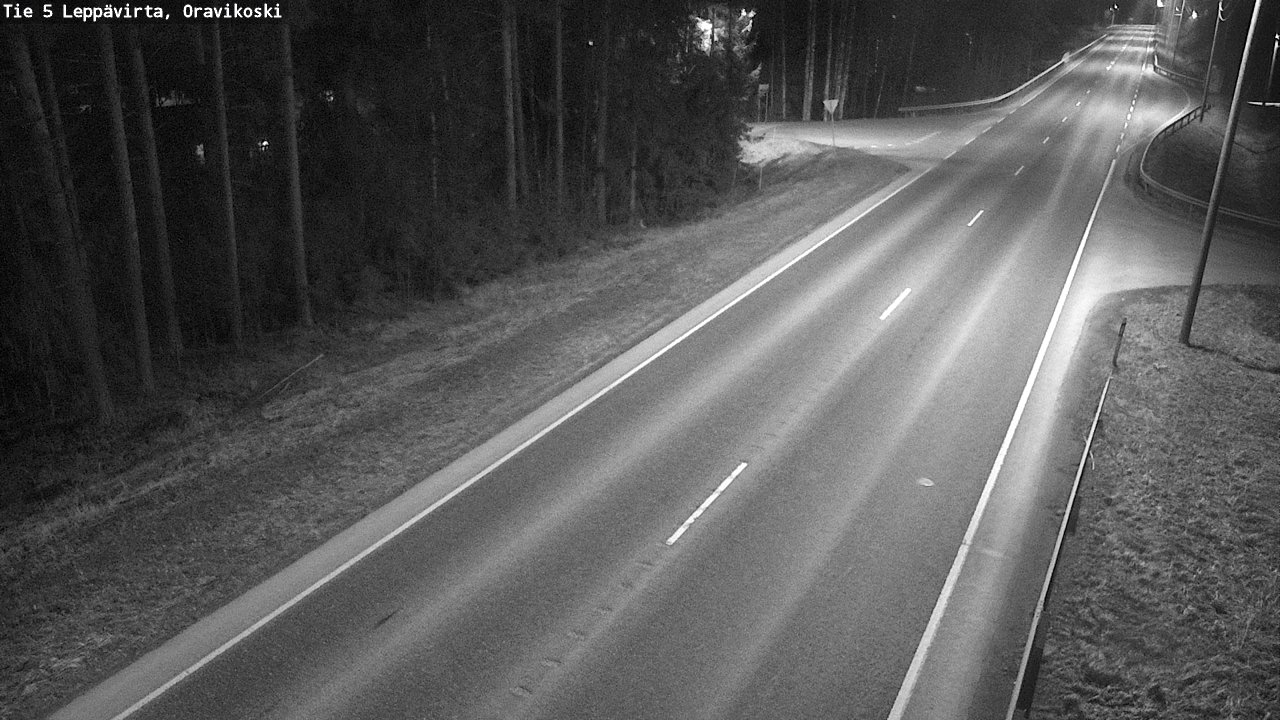 Weather Camera Image Väg 5 Leppävirta, Oravikoski, Leppävirta, Pohjois-Savo