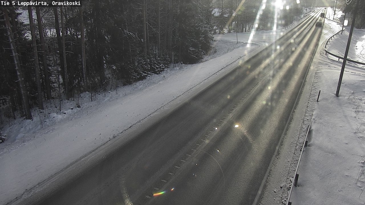 Weather Camera Image Väg 5 Leppävirta, Oravikoski, Leppävirta, Pohjois-Savo