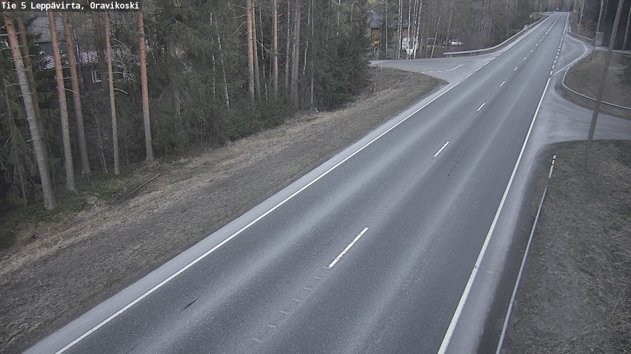 Weather Camera Image Väg 5 Leppävirta, Oravikoski, Leppävirta, Pohjois-Savo