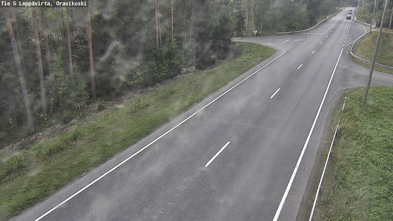 Weather Camera Image Road 5 Leppävirta, Oravikoski, Leppävirta, Pohjois-Savo
