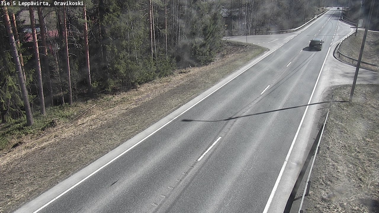 Weather Camera Image Väg 5 Leppävirta, Oravikoski, Leppävirta, Pohjois-Savo