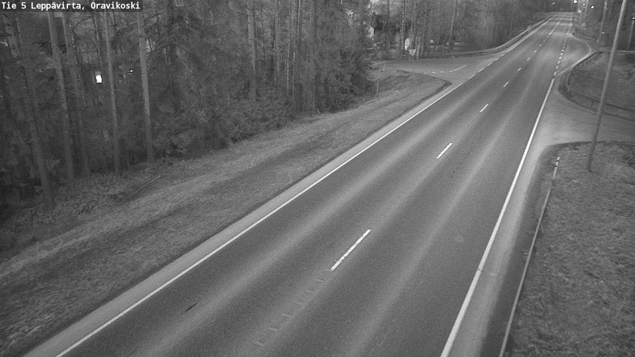 Weather Camera Image Väg 5 Leppävirta, Oravikoski, Leppävirta, Pohjois-Savo