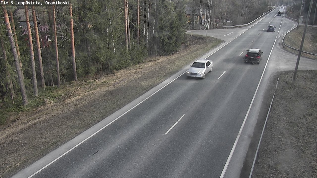 Weather Camera Image Väg 5 Leppävirta, Oravikoski, Leppävirta, Pohjois-Savo