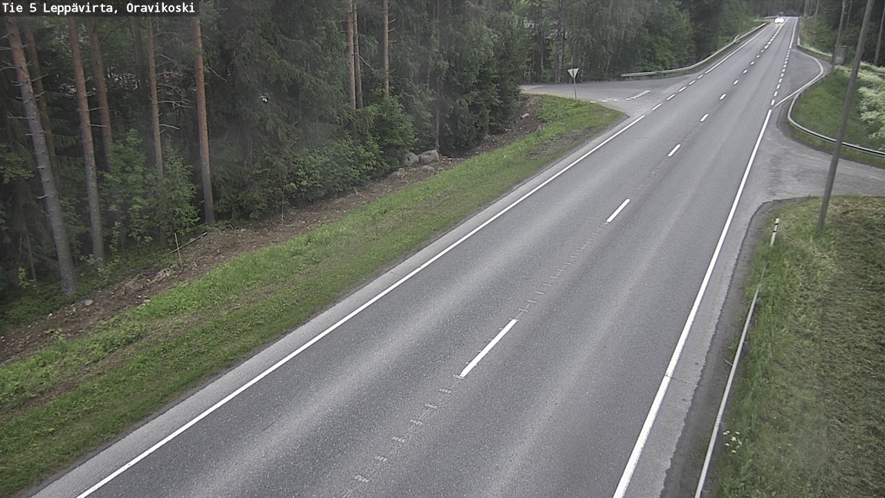 Weather Camera Image Väg 5 Leppävirta, Oravikoski, Leppävirta, Pohjois-Savo