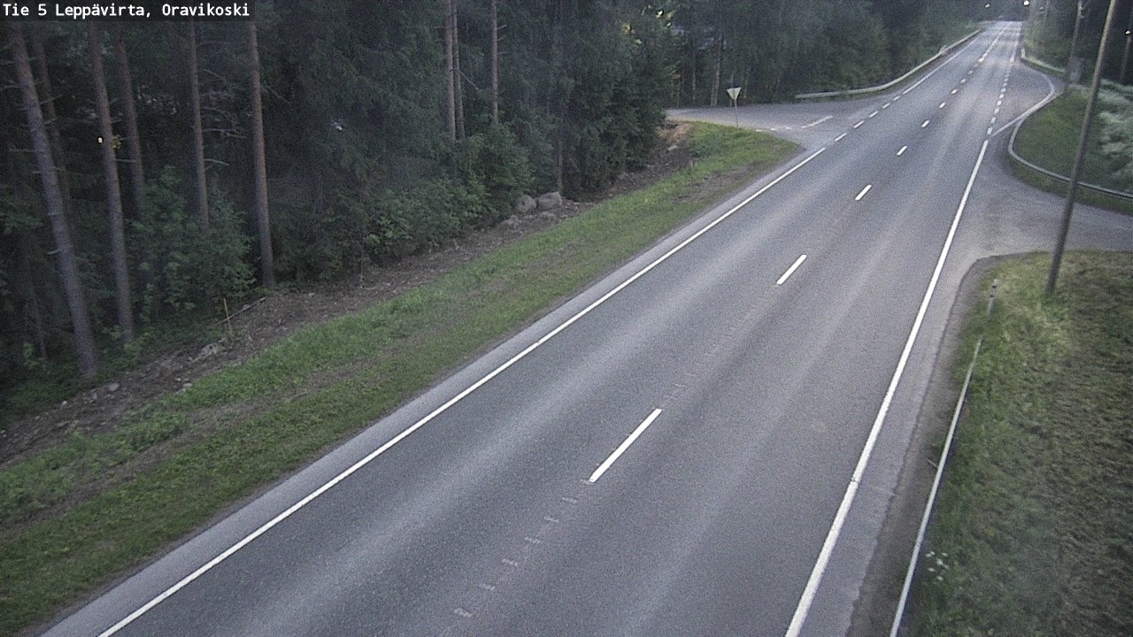 Weather Camera Image Väg 5 Leppävirta, Oravikoski, Leppävirta, Pohjois-Savo