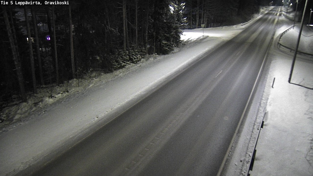 Weather Camera Image Väg 5 Leppävirta, Oravikoski, Leppävirta, Pohjois-Savo