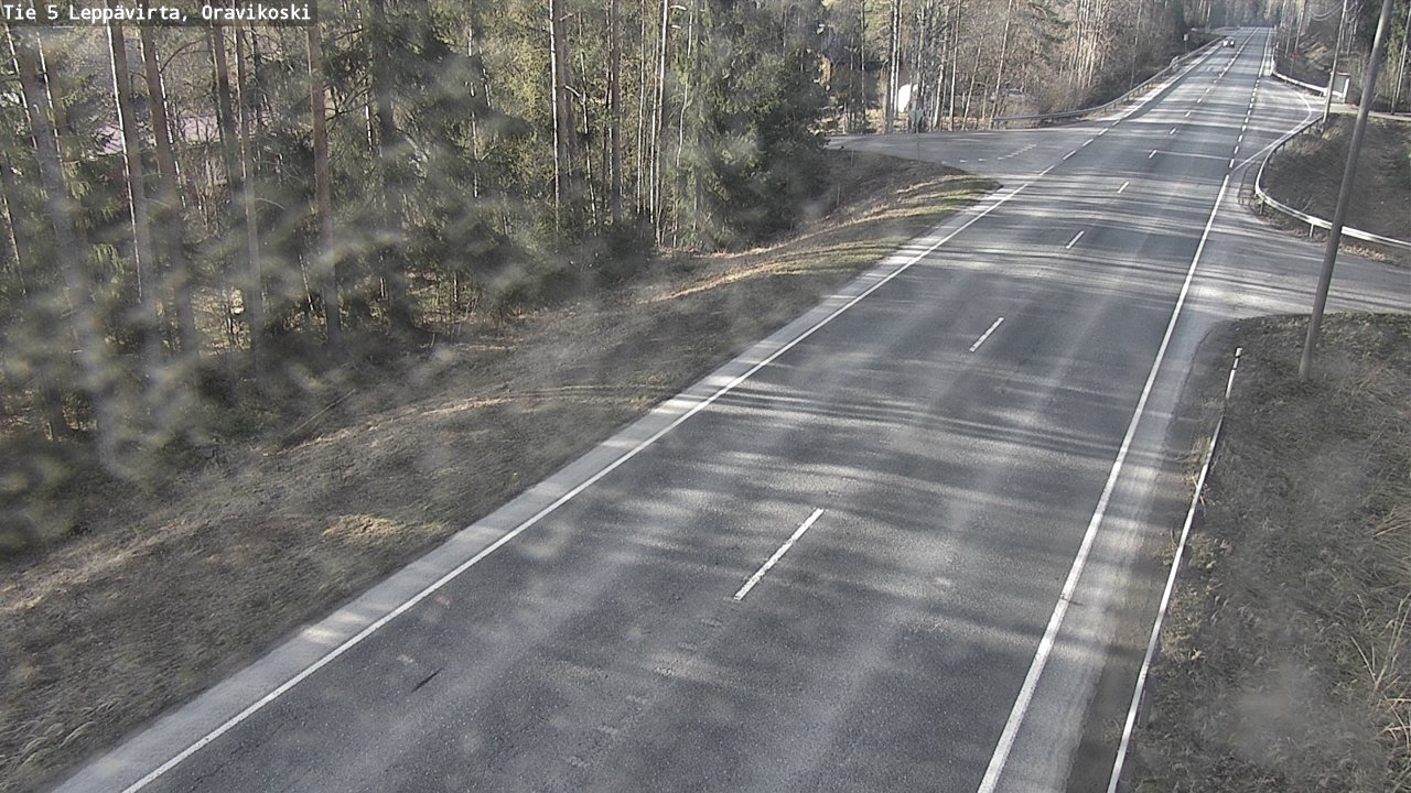 Weather Camera Image Road 5 Leppävirta, Oravikoski, Leppävirta, Pohjois-Savo