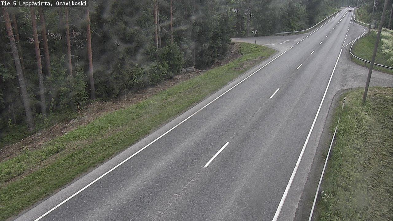 Weather Camera Image Väg 5 Leppävirta, Oravikoski, Leppävirta, Pohjois-Savo