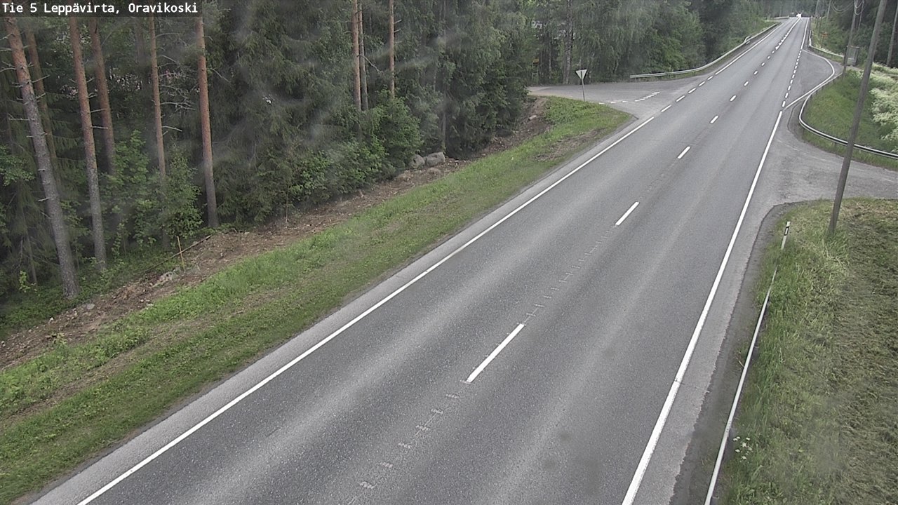 Weather Camera Image Väg 5 Leppävirta, Oravikoski, Leppävirta, Pohjois-Savo