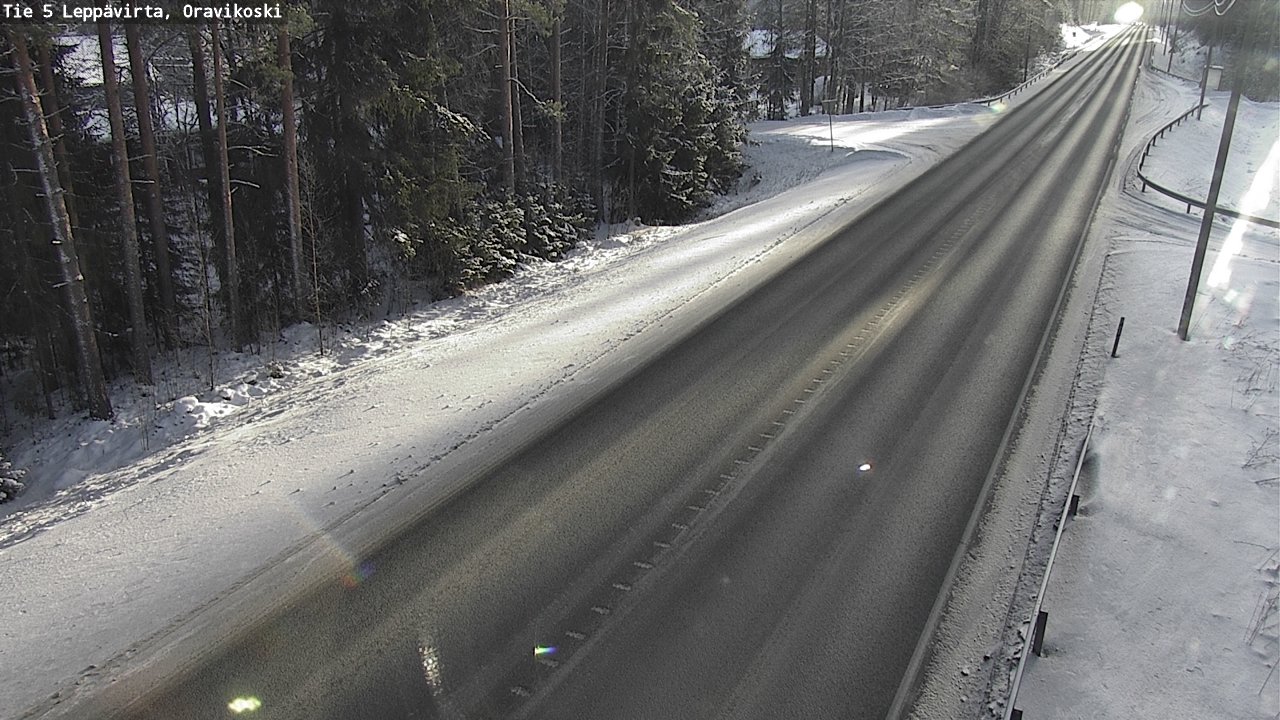 Weather Camera Image Väg 5 Leppävirta, Oravikoski, Leppävirta, Pohjois-Savo