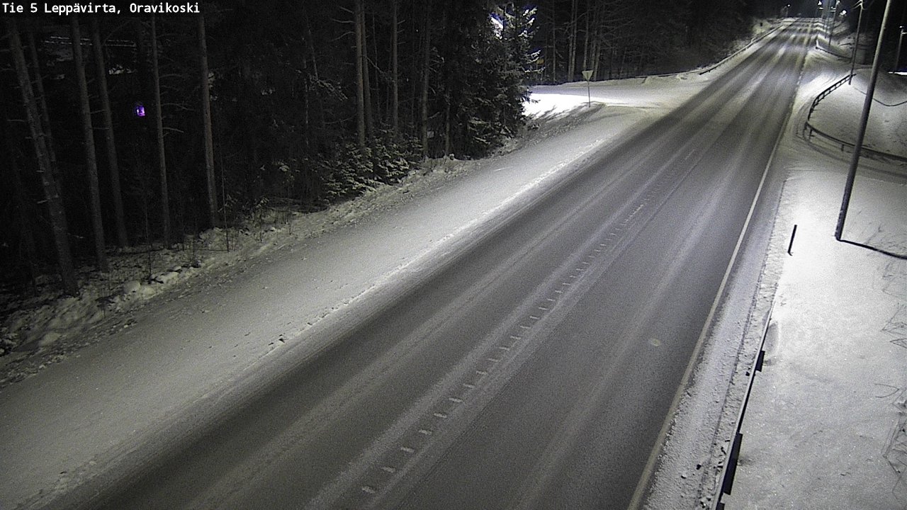 Weather Camera Image Väg 5 Leppävirta, Oravikoski, Leppävirta, Pohjois-Savo