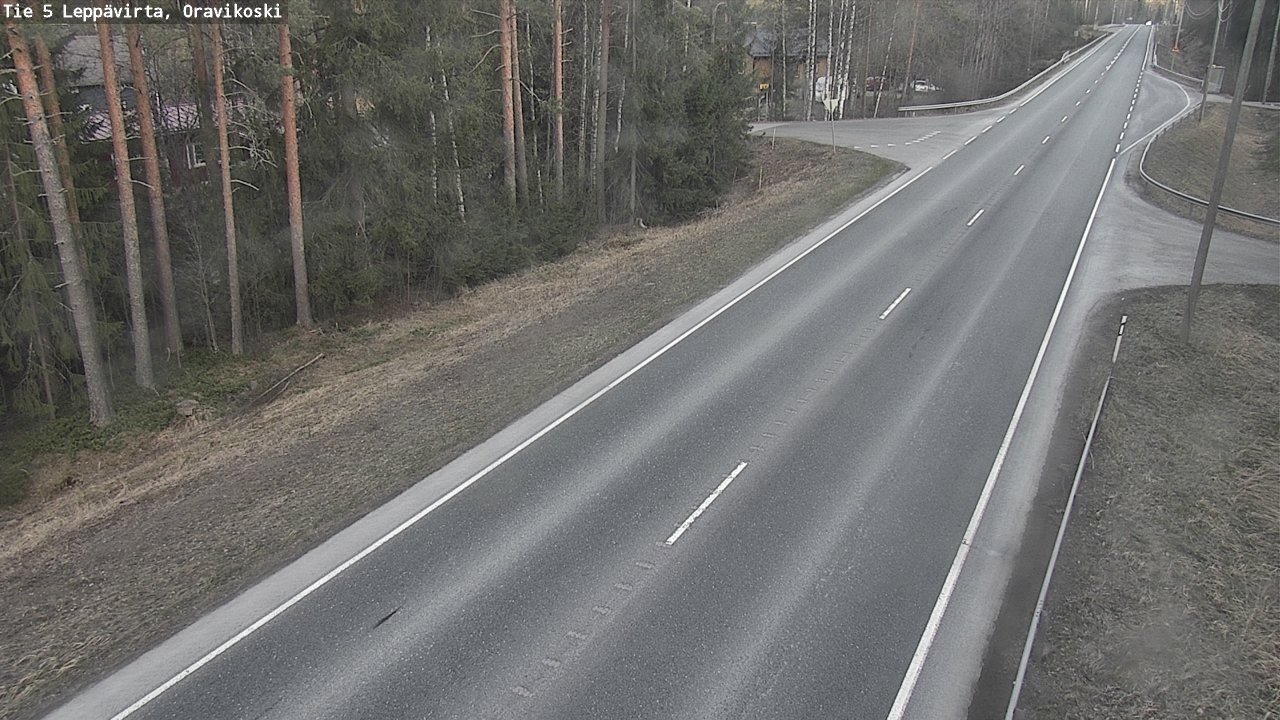 Weather Camera Image Väg 5 Leppävirta, Oravikoski, Leppävirta, Pohjois-Savo