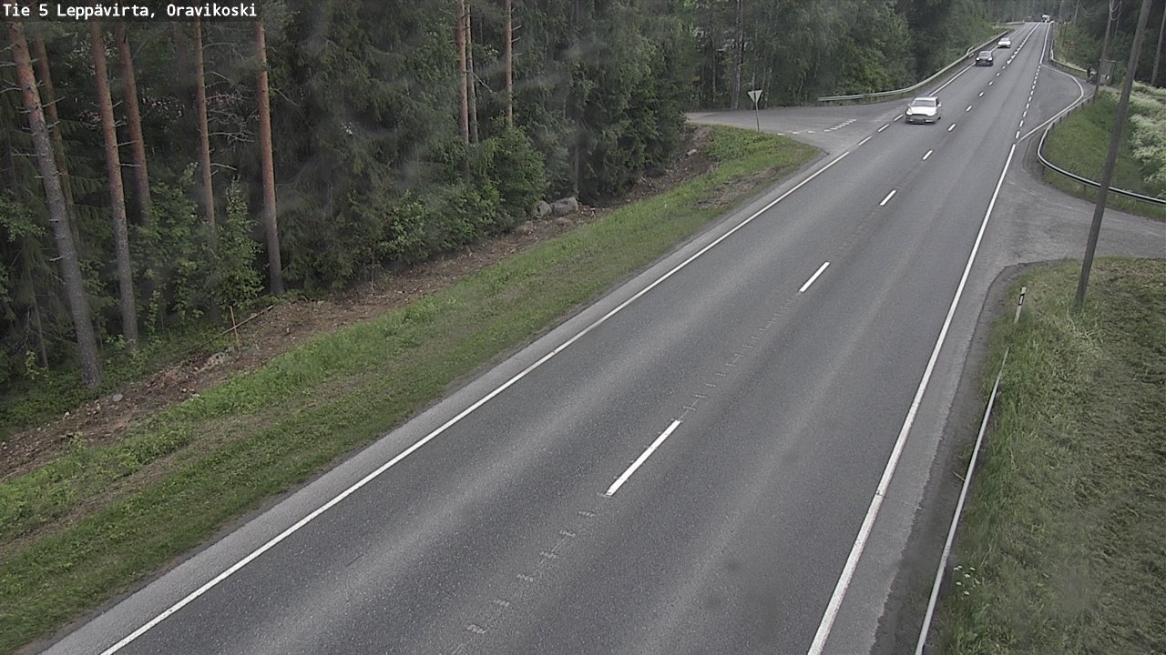 Weather Camera Image Väg 5 Leppävirta, Oravikoski, Leppävirta, Pohjois-Savo