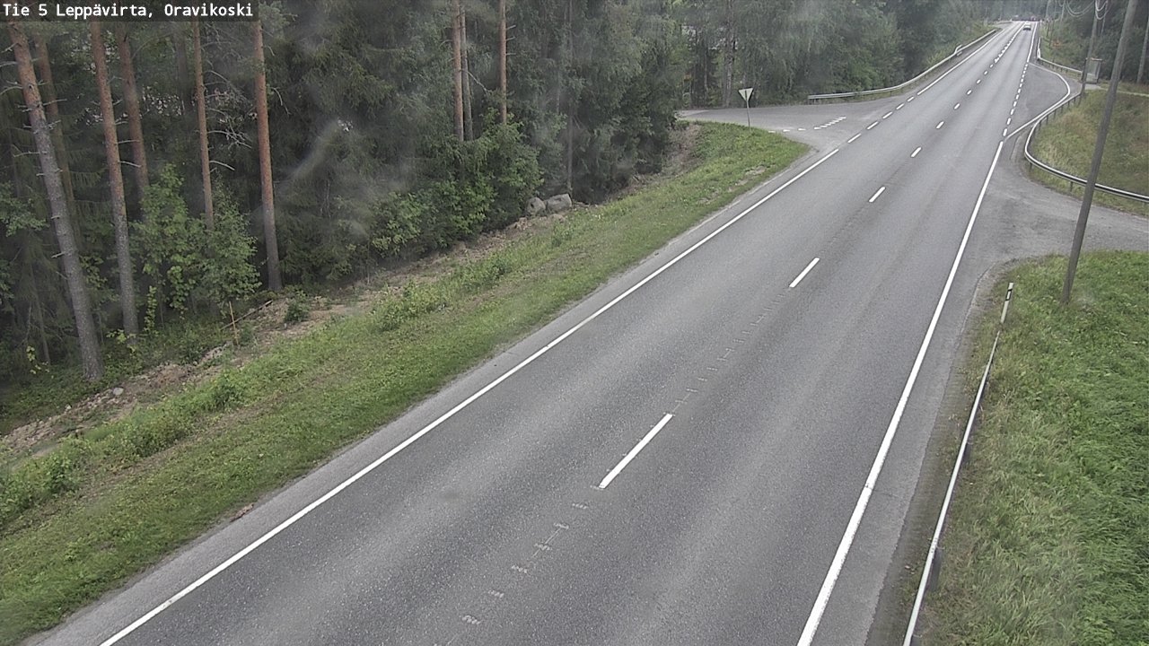 Weather Camera Image Road 5 Leppävirta, Oravikoski, Leppävirta, Pohjois-Savo